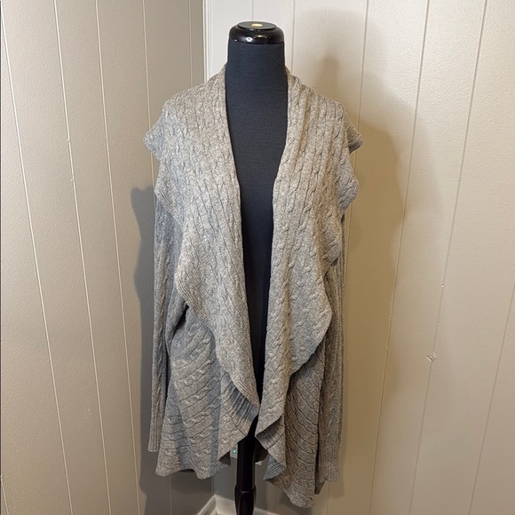 Z Jones New York Collection Women’s 3XL Gray Waterfall Cardigan Sweater - Picture 1 of 5